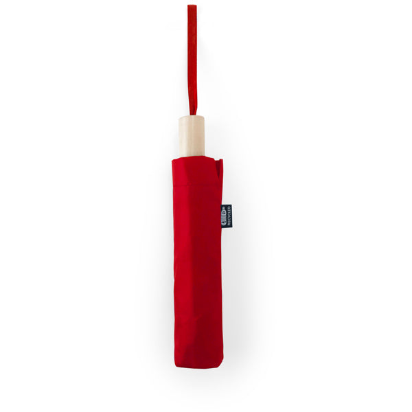Stamina RPET KHASI 190T RPET recycled polyester umbrella in red - promotional merchandise printed with your company logo