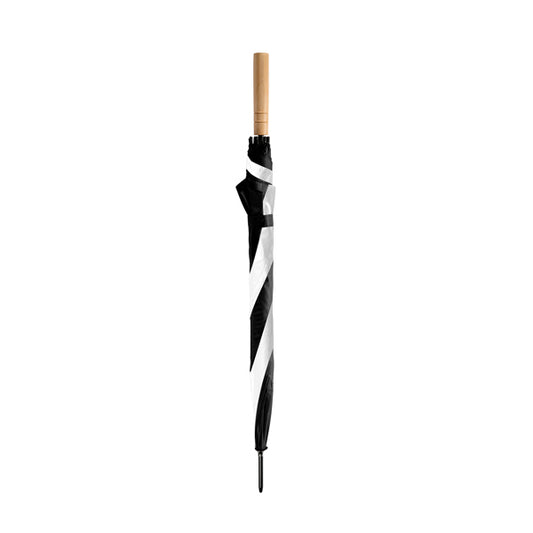 Stamina FARGO 190T polyester umbrella in white/black - promotional merchandise printed with your company logo