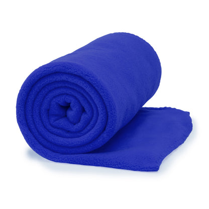 Stamina LAMBERT Polyester blanket in royal blue - promotional merchandise printed with your company logo