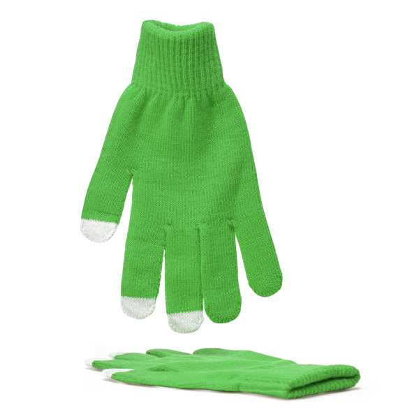 Stamina ZELAND Acrylic touchscreen gloves in fern green - promotional merchandise printed with your company logo