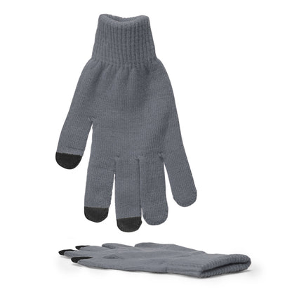 Stamina ZELAND Acrylic touchscreen gloves in heather grey - promotional merchandise printed with your company logo