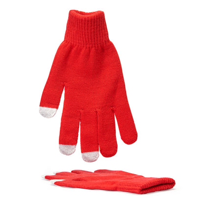 Stamina ZELAND Acrylic touchscreen gloves in red - promotional merchandise printed with your company logo