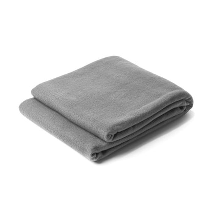 Stamina BRANDON Recycled polyester (RPET) blanket in heather grey - promotional merchandise printed with your company logo