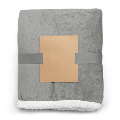 Stamina GLORY Sherpa-style blanket in grey - promotional merchandise printed with your company logo