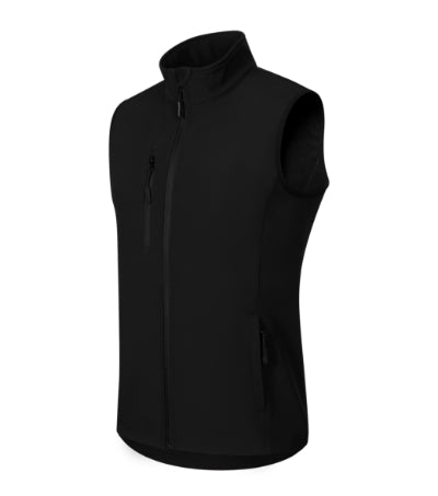 MALFINI TRAIL Men's softshell vest in black - promotional clothing printed with your company logo