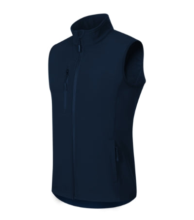MALFINI TRAIL Men's softshell vest in navy blue - promotional clothing printed with your company logo