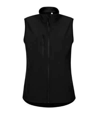 MALFINI TRAIL Women's softshell vest in black - promotional clothing printed with your company logo