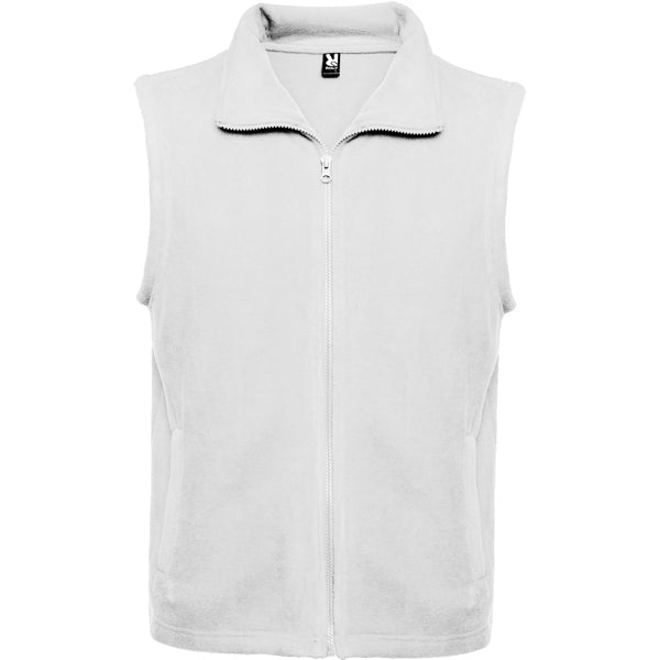 ROLY NEW BELLAGIO Unisex fleece vest in white - promotional clothing printed with your company logo