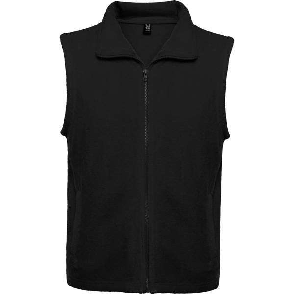 ROLY NEW BELLAGIO Unisex fleece vest in black - promotional clothing printed with your company logo