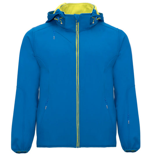 ROLY SIBERIA Men's softshell jacket in royal blue/punch lime - promotional clothing printed with your company logo