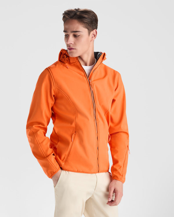 ROLY SIBERIA Men's softshell jacket in black/punch lime - promotional clothing printed with your company logo
