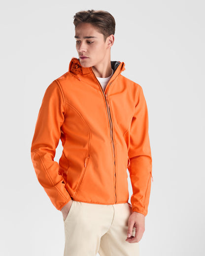 ROLY SIBERIA Men's softshell jacket in black/punch lime - promotional clothing printed with your company logo