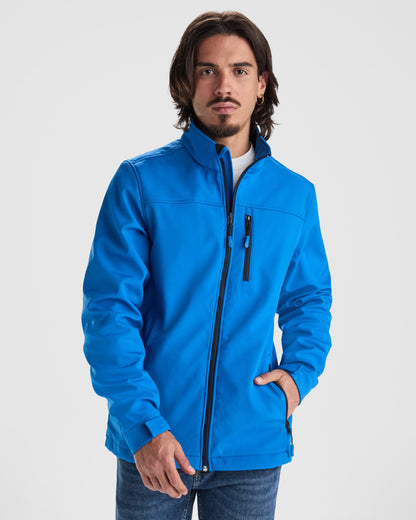 ROLY ANTARTIDA Men's softshell jacket in pearl white - promotional clothing printed with your company logo