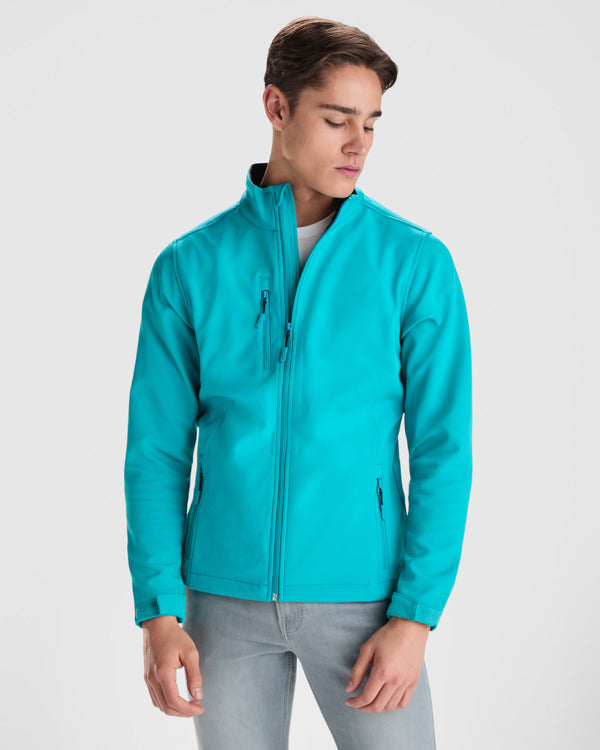 ROLY NEBRASKA Men's softshell jacket in black - promotional clothing printed with your company logo