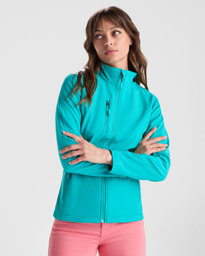 ROLY NEBRASKA WOMAN Women's softshell jacket in black - promotional clothing printed with your company logo