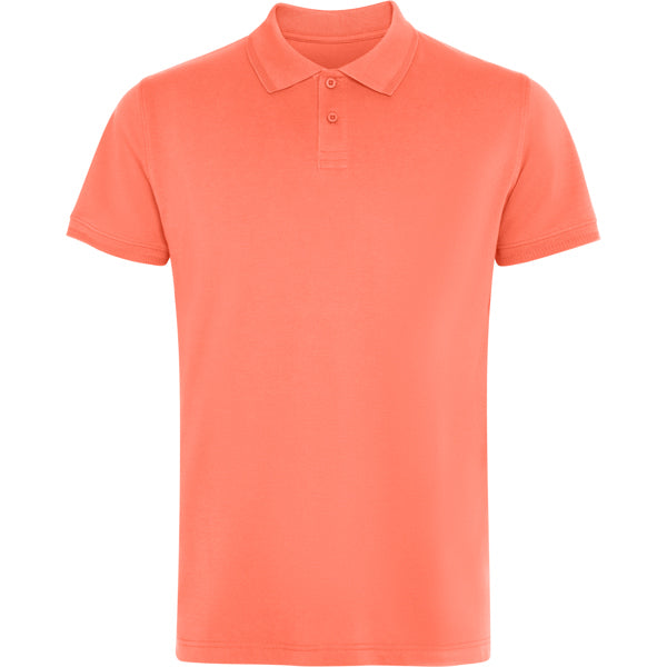 ROLY WOS Unisex polo shirt in coral - promotional clothing printed with your company logo
