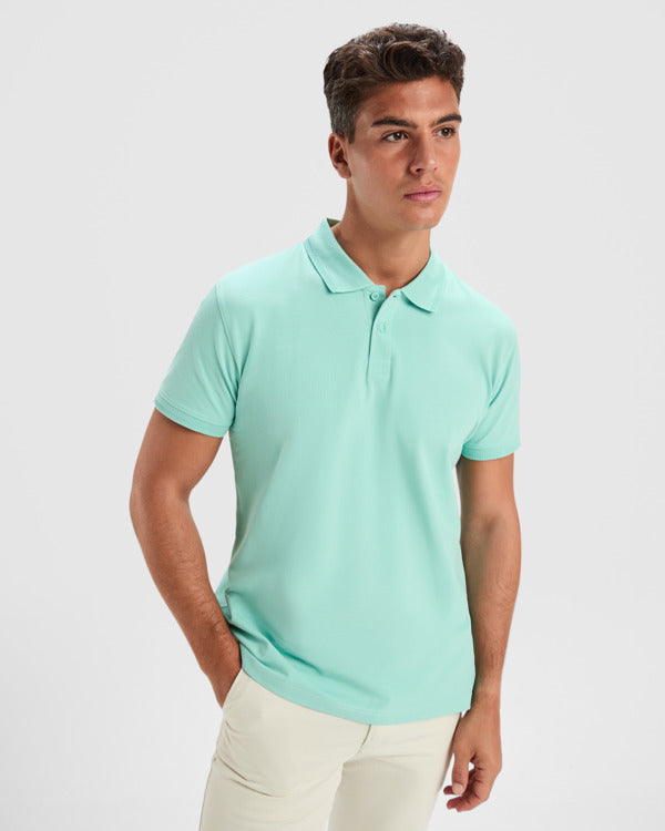 ROLY WOS Unisex polo shirt in white - promotional clothing printed with your company logo
