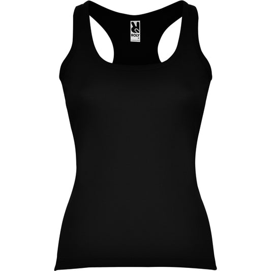 ROLY CAROLINA Women's tank top in black - promotional clothing printed with your company logo