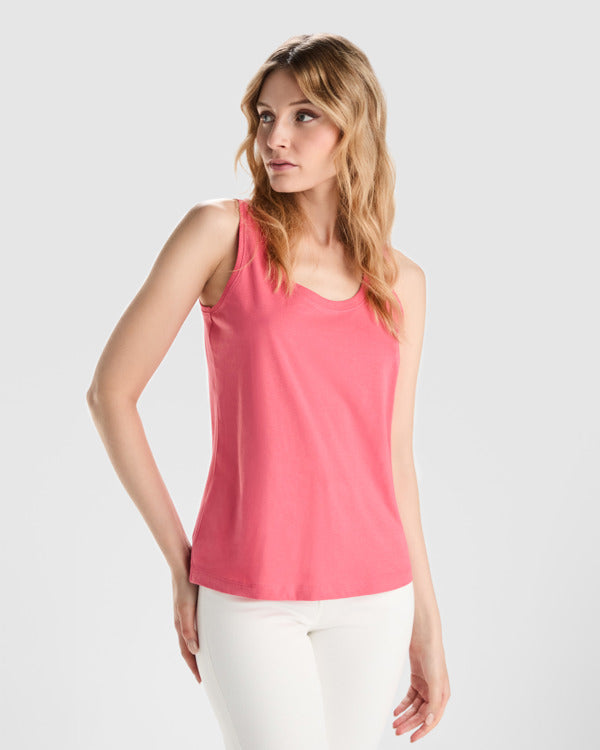 ROLY NARA Women's tank top in white - promotional clothing printed with your company logo