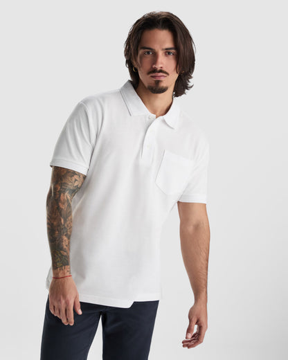 ROLY CENTAURO PREMIUM Men's polo shirt in white - promotional clothing printed with your company logo