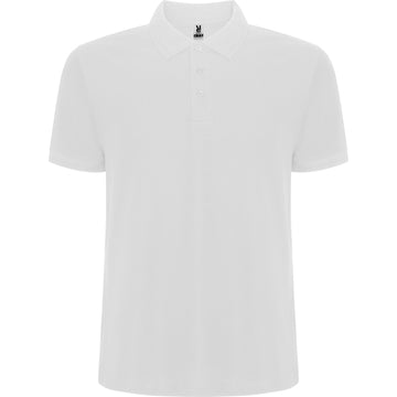 ROLY PEGASO PREMIUM Men's polo shirt in white - promotional clothing printed with your company logo