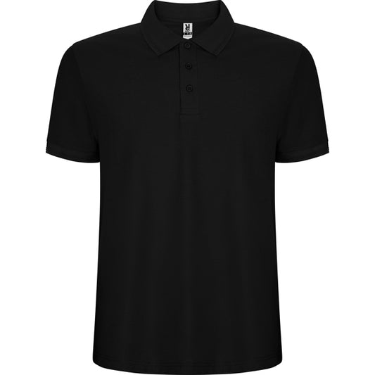 ROLY PEGASO PREMIUM Men's polo shirt in black - promotional clothing printed with your company logo
