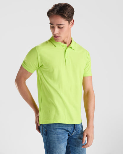 ROLY PEGASO PREMIUM Men's polo shirt in white - promotional clothing printed with your company logo
