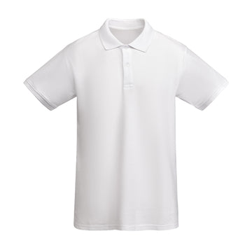 ROLY PRINCE Men's polo shirt in white - promotional clothing printed with your company logo