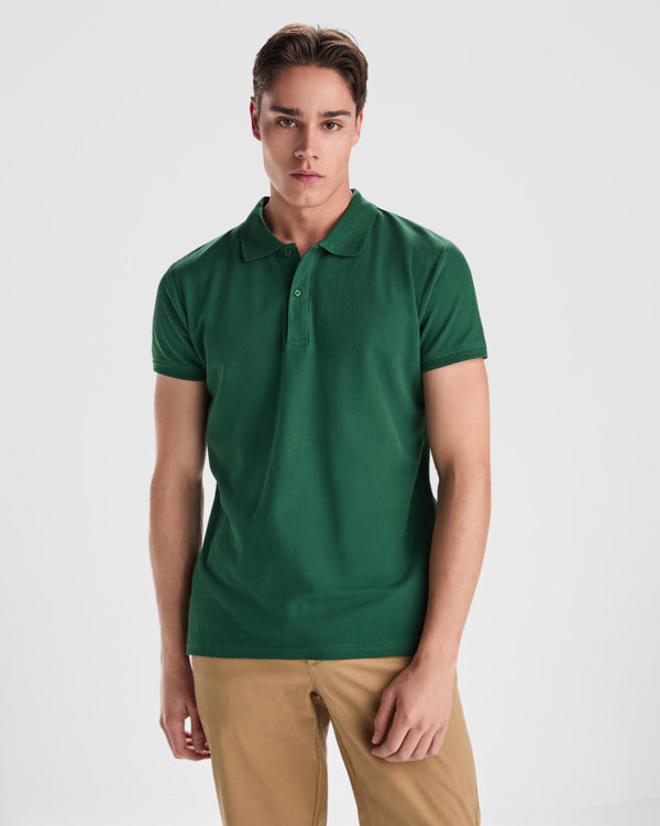 ROLY PRINCE Men's polo shirt in white - promotional clothing printed with your company logo