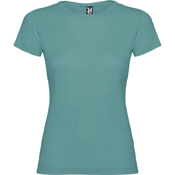 ROLY JAMAICA Women's T-shirt in dusty blue - promotional clothing printed with your company logo