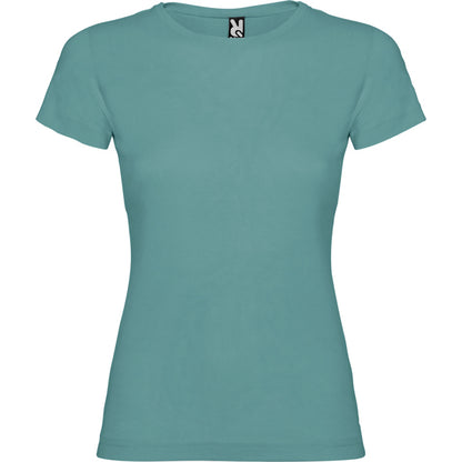 ROLY JAMAICA Women's T-shirt in dusty blue - promotional clothing printed with your company logo