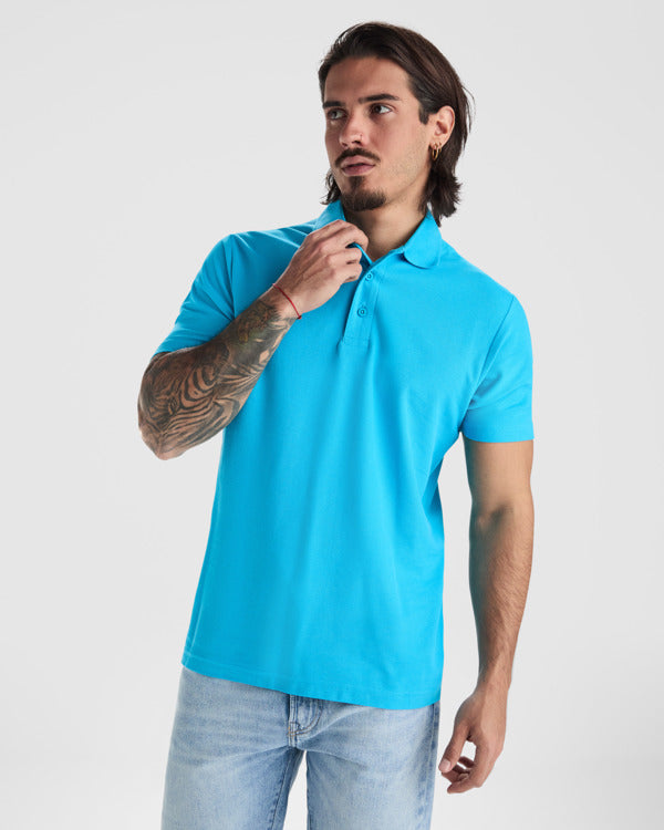 ROLY AUSTRAL Men's polo shirt in white - promotional clothing printed with your company logo