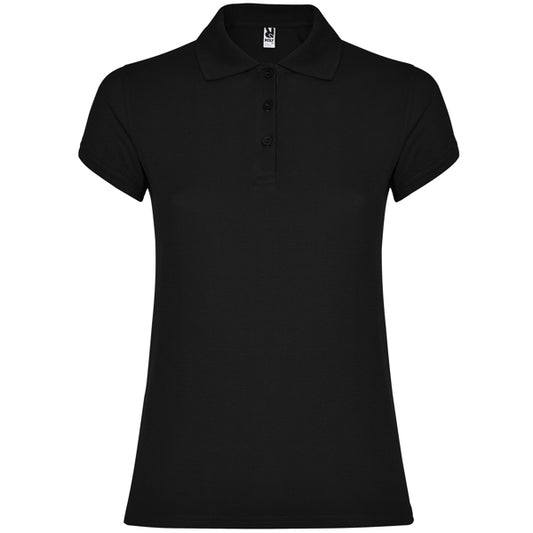 ROLY STAR WOMAN Women's polo shirt in black - promotional clothing printed with your company logo