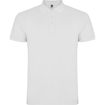 ROLY STAR Men's polo shirt in white - promotional clothing printed with your company logo
