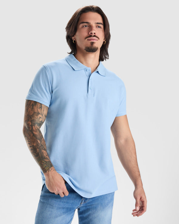 ROLY STAR Men's polo shirt in white - promotional clothing printed with your company logo