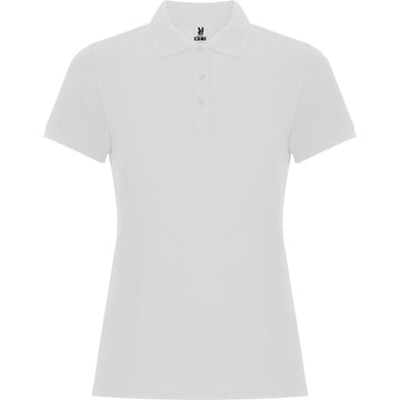ROLY PEGASO WOMAN PREMIUM Women's polo shirt in white - promotional clothing printed with your company logo