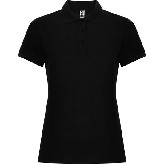 ROLY PEGASO WOMAN PREMIUM Women's polo shirt in black - promotional clothing printed with your company logo