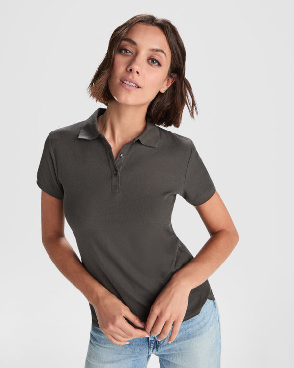 ROLY PEGASO WOMAN PREMIUM Women's polo shirt in white - promotional clothing printed with your company logo