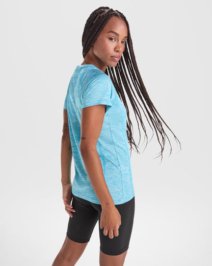 ROLY AUSTIN WOMAN Women's T-shirt in heather black - promotional clothing printed with your company logo
