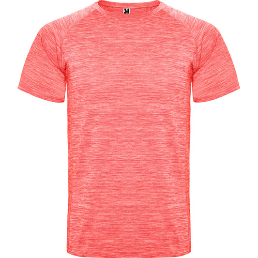ROLY AUSTIN Men's T-shirt in heather fluor coral - promotional clothing printed with your company logo