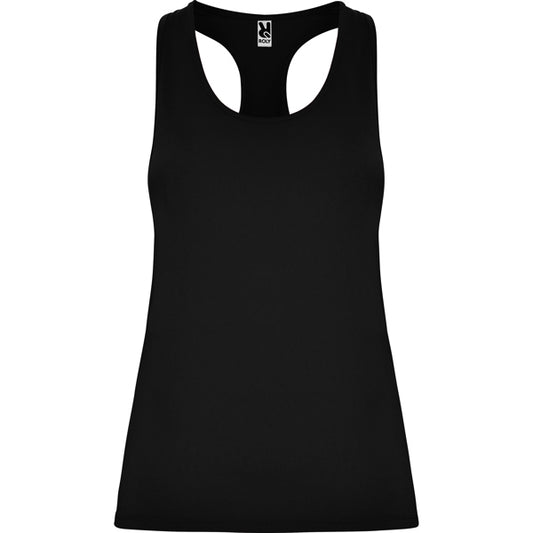 ROLY AIDA Women's tank top in black - promotional clothing printed with your company logo