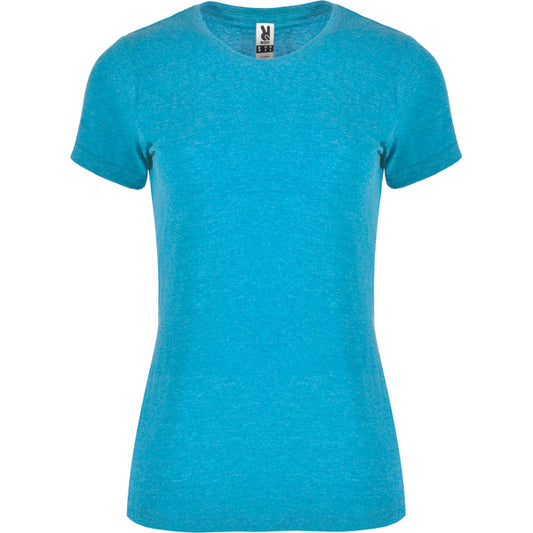 ROLY FOX WOMAN Women's T-shirt in heather turquoise - promotional clothing printed with your company logo