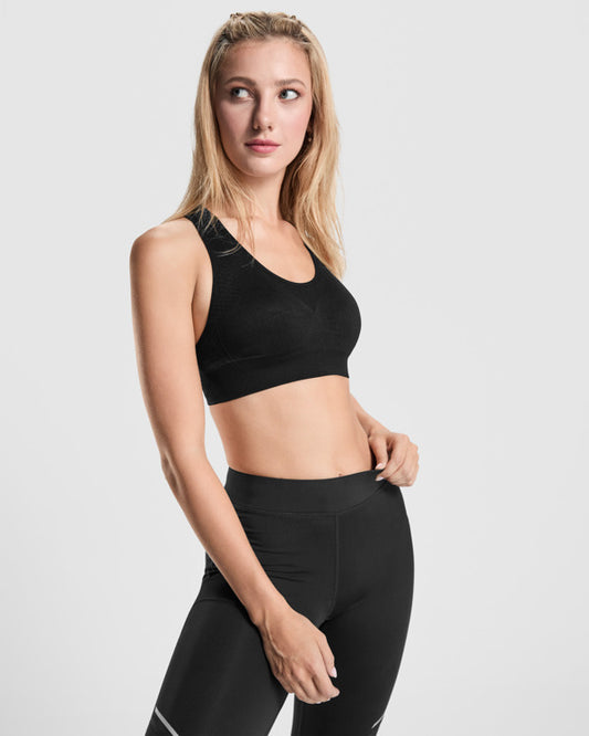 ROLY SAKHIR Women's sports top in black - promotional clothing printed with your company logo