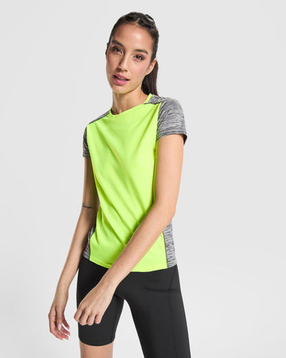 ROLY ZOLDER WOMAN Women's T-shirt in white/heather black - promotional clothing printed with your company logo