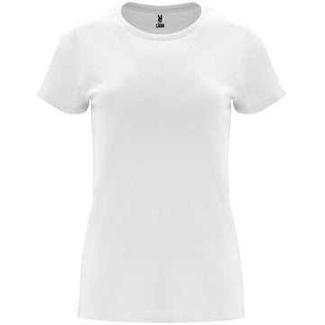 ROLY CAPRI Women's T-shirt in white - promotional clothing printed with your company logo