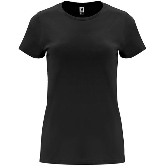 ROLY CAPRI Women's T-shirt in black - promotional clothing printed with your company logo