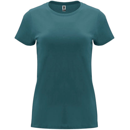 ROLY CAPRI Women's T-shirt in blue lake - promotional clothing printed with your company logo
