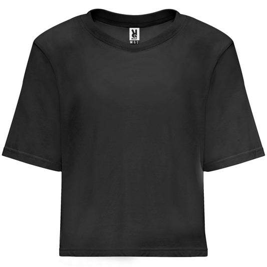 ROLY DOMINICA Women's T-shirt in black - promotional clothing printed with your company logo