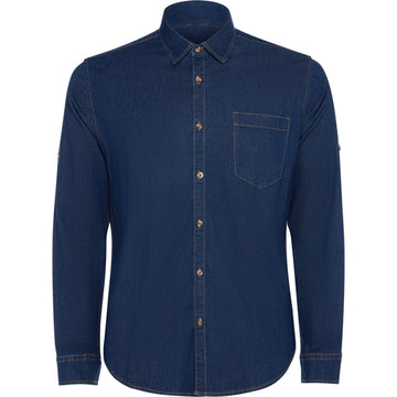 ROLY WRK LUJAN Unisex shirt in blue jeans - promotional clothing printed with your company logo