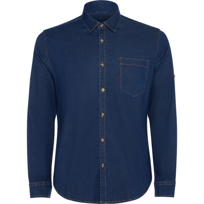 ROLY WRK LUJAN Unisex shirt in blue jeans - promotional clothing printed with your company logo